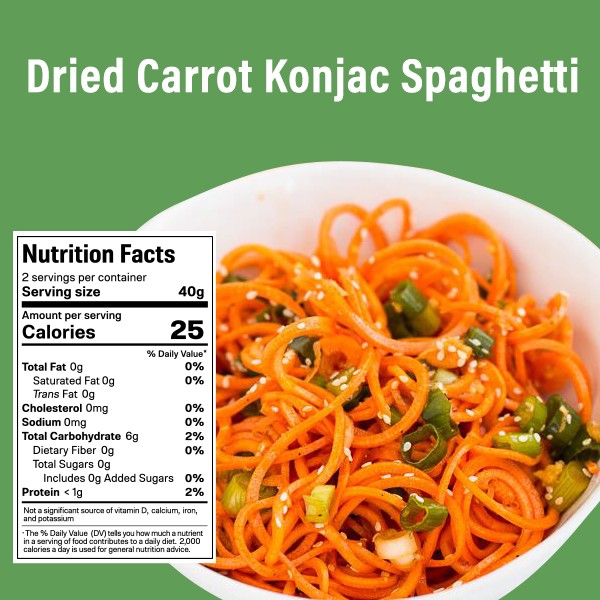 Dry Carrot Konjac Spaghetti