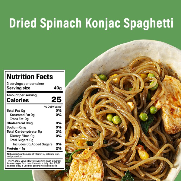 Dry Spinach Konjac Spaghetti
