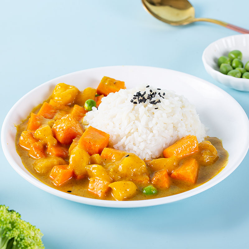 Instant konjac rice with Singapore curry sauce (rice flour)