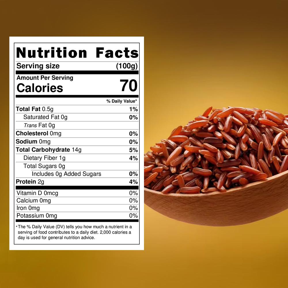 Dry Konjac Red Rice Nutrition Facts