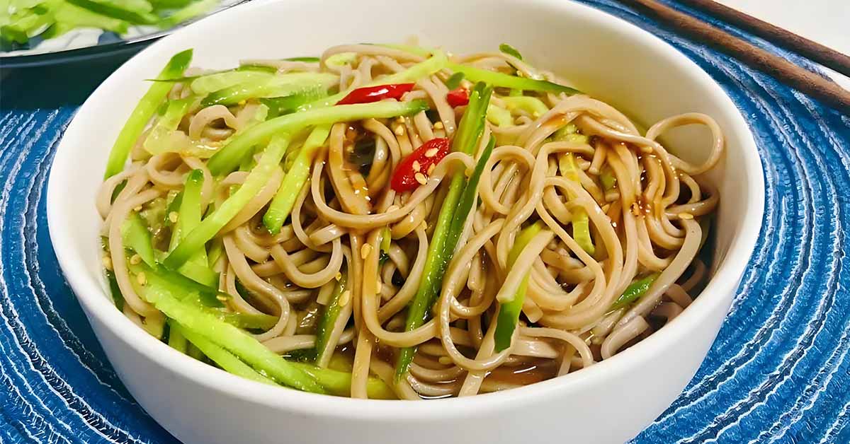 Konjac Noodles Recipe - Refreshing Japanese Cucumber Konjac Noodles