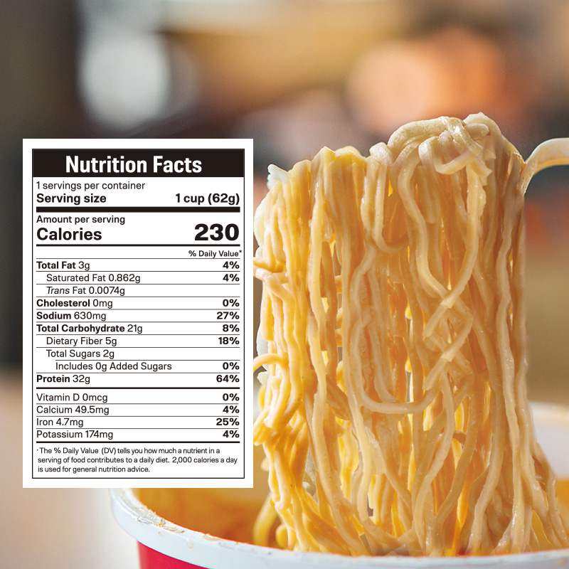 beef cup noodles nutrition facts