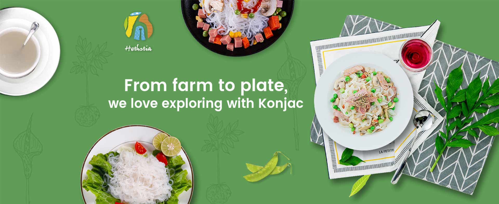 To deliver a healthy lifestyle with konjac food from farm to plate for everyone.