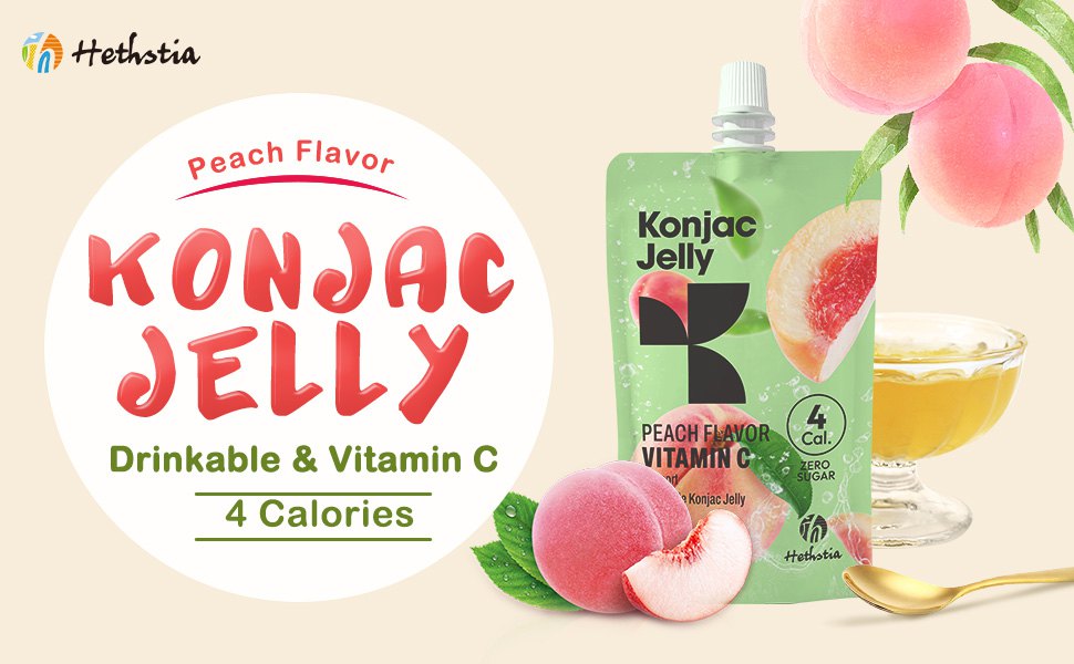 Drinkable Konjac Jelly Peach Flavor_