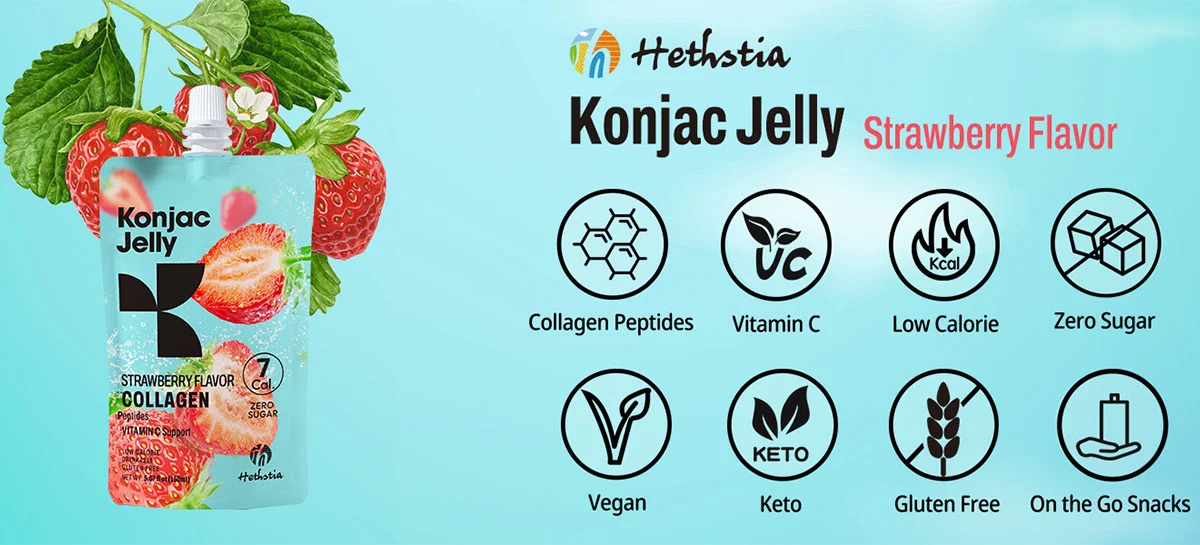 strawberry konjac jelly