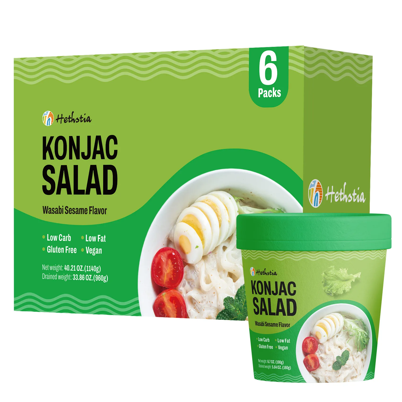 Shirataki noodle salad