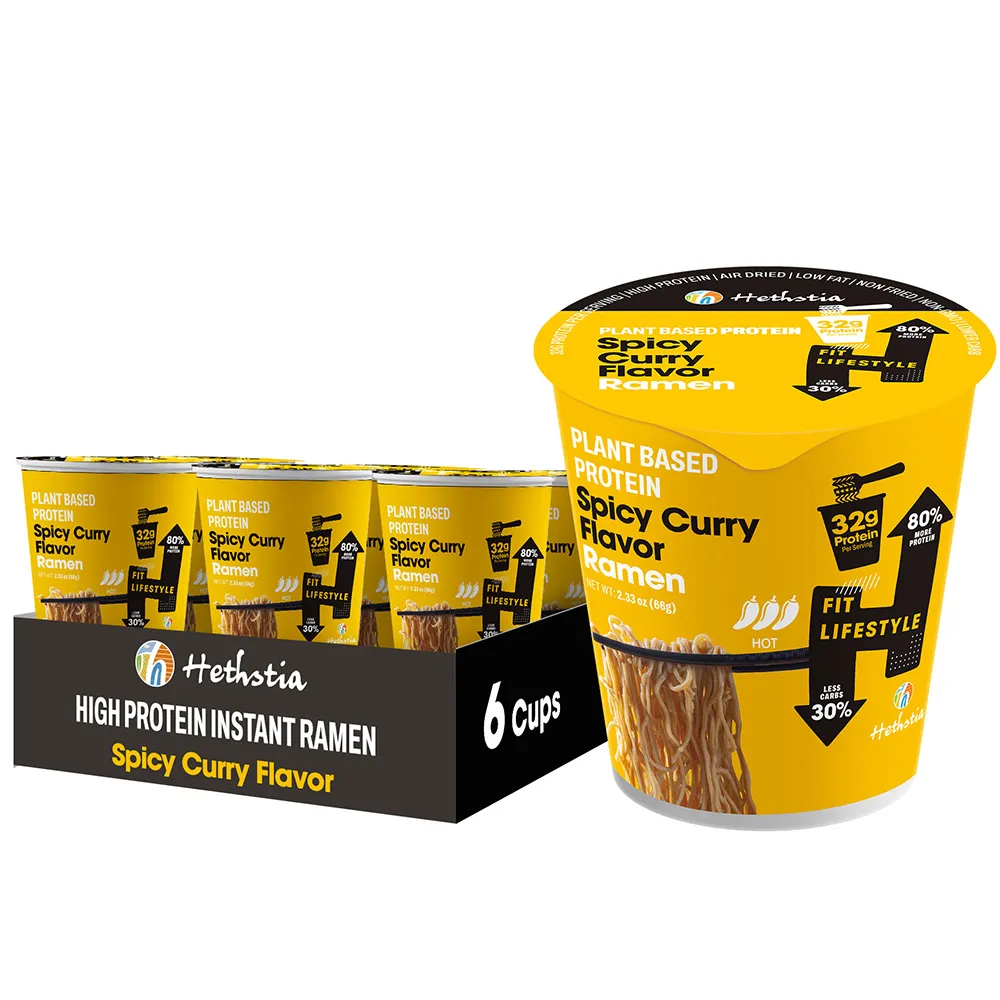 Low Carb High Protein Noodles With Spicy Curry Flavor