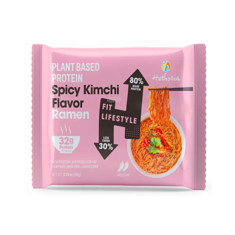 High Protein Noodles Spicy Kimchi Flavor Bag