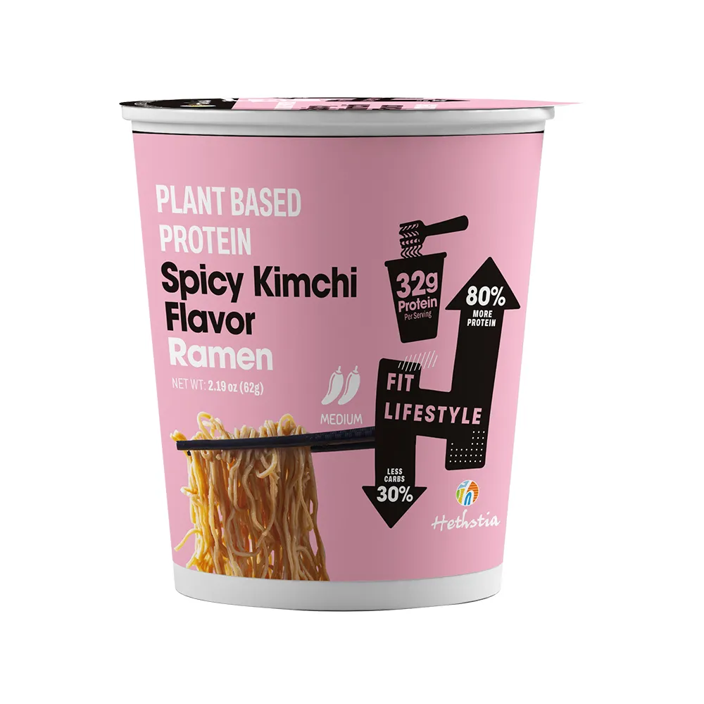 High Protein Instant Noodles With Spicy Kimchi Flavor