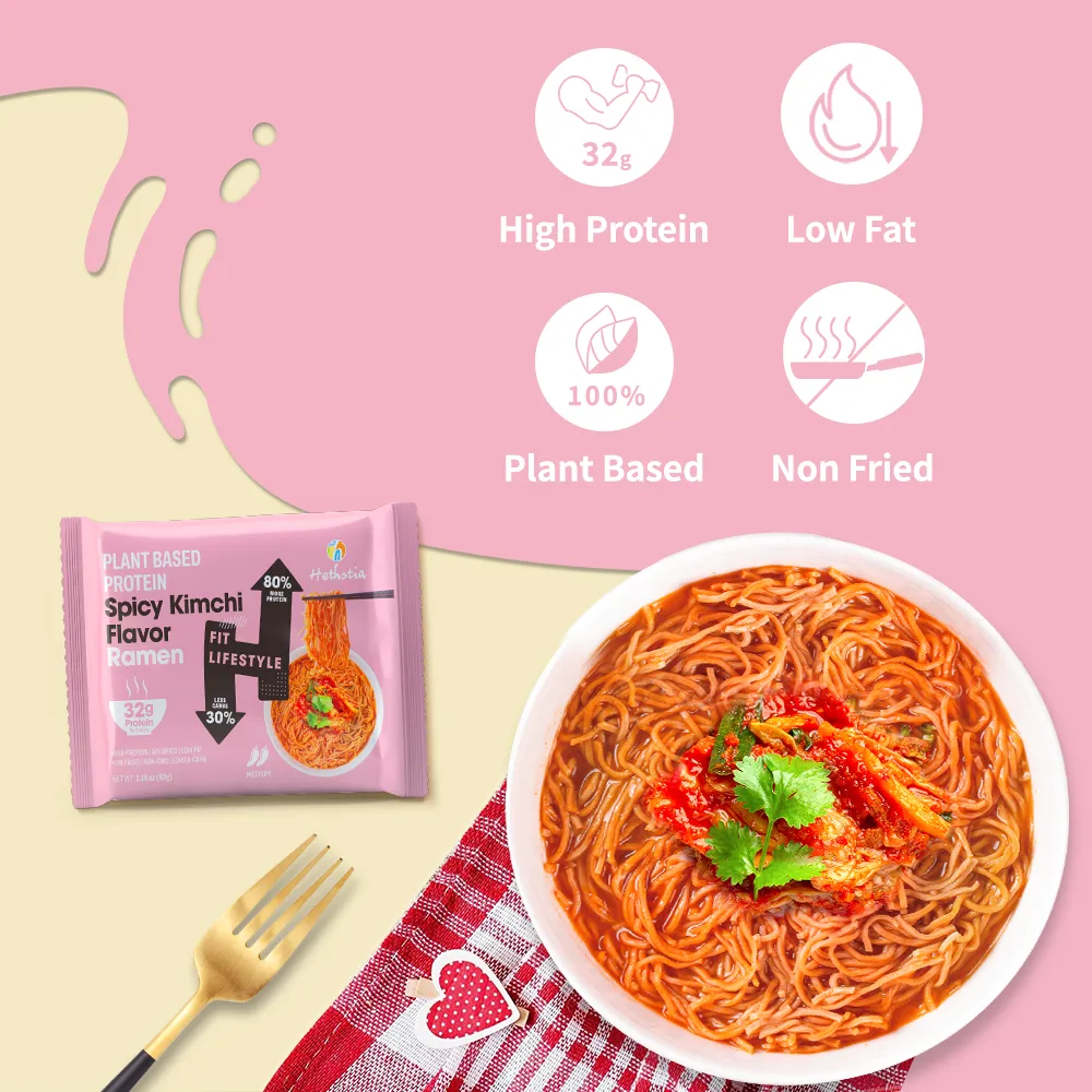 High Protein Noodles Spicy Kimchi Flavor Bag