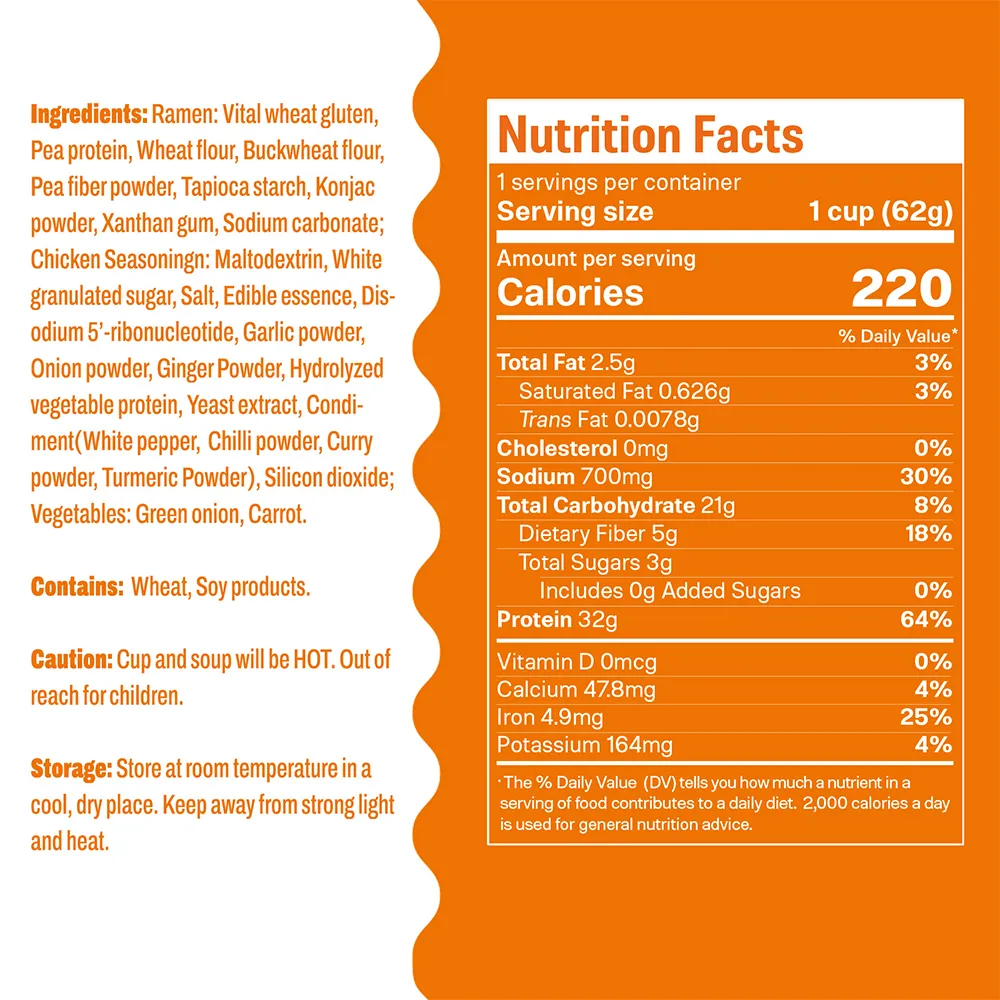 High Protein Cup Noodle Chicken
