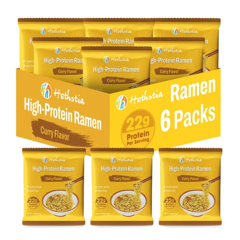 High-Protein Udon Noodles Curry Flavor, Healthy Protein Ramen