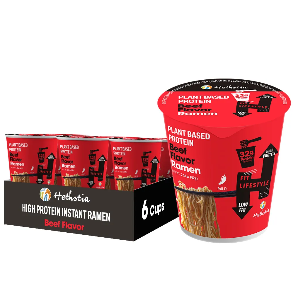 Beef flavor instant Ramen, Spicy beef cup Ramen