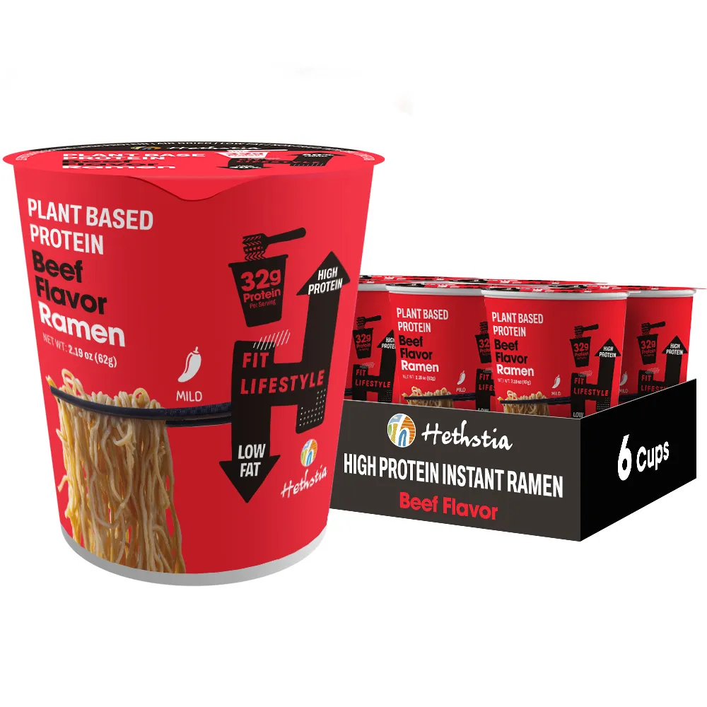 Beef flavor instant Ramen, Spicy beef cup Ramen