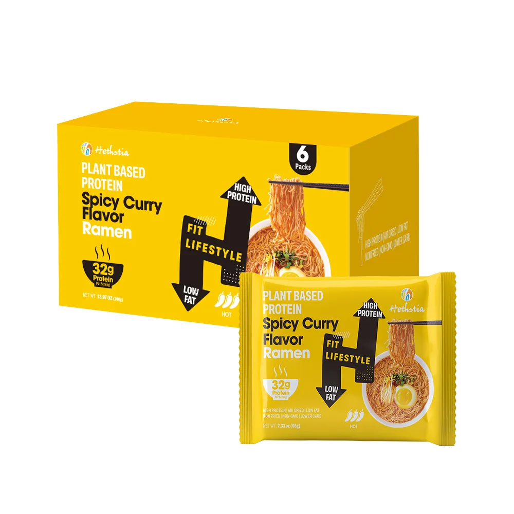 High Protein Low Carb Pasta, Spicy Curry High Protein Noodles Pack