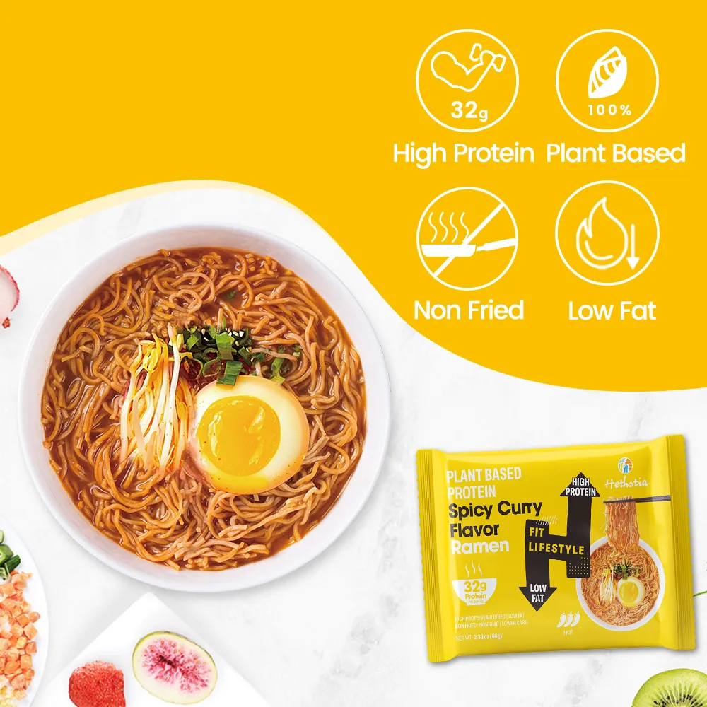 High Protein Low Carb Pasta, Spicy Curry High Protein Noodles Pack