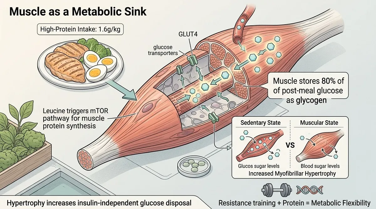 Building Muscle with High-Protein Diets Rewrites Blood Sugar