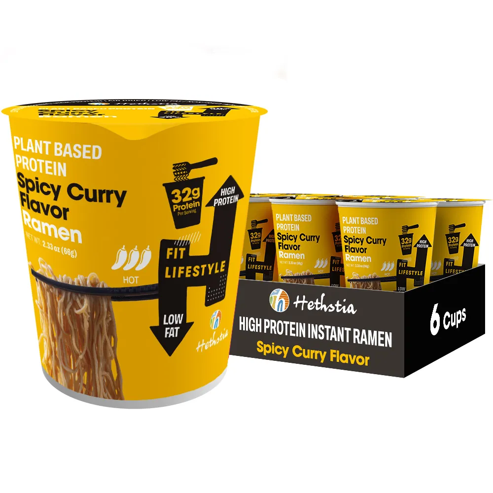 Low Carb High Protein Noodles With Spicy Curry Flavor