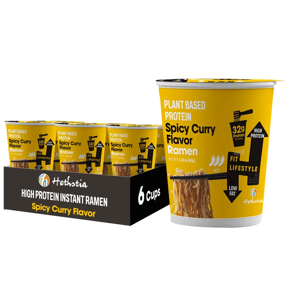 Low Carb High Protein Noodles With Spicy Curry Flavor