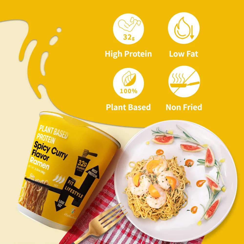 Low Carb High Protein Noodles With Spicy Curry Flavor