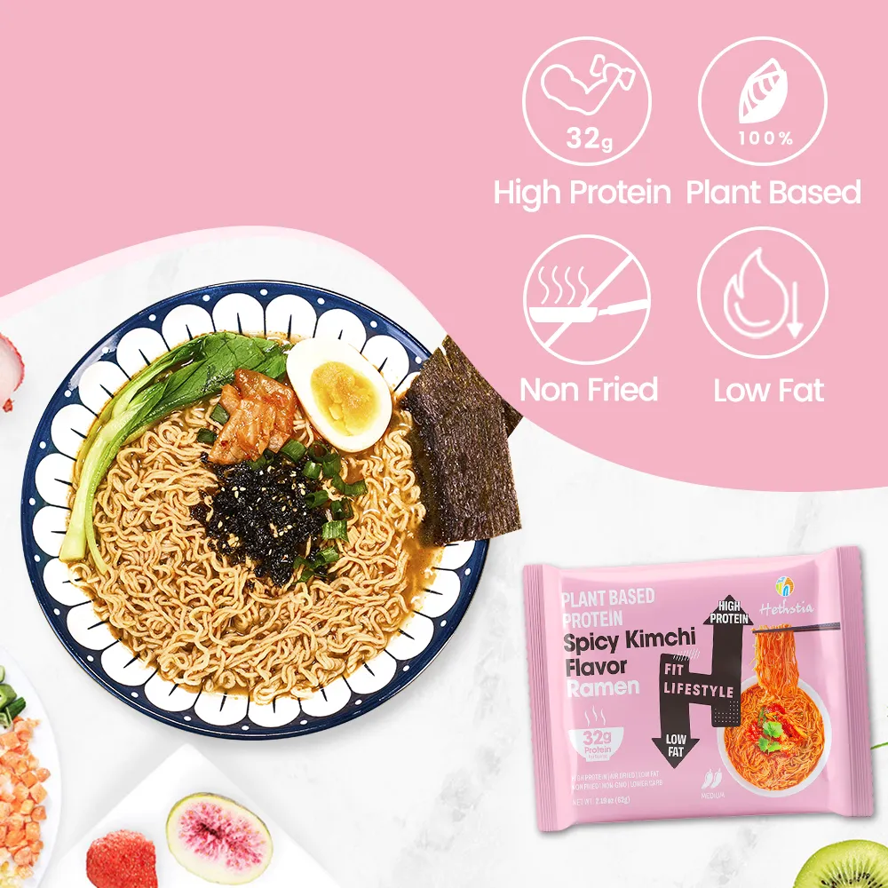 High Protein Noodles Spicy Kimchi Flavor Bag