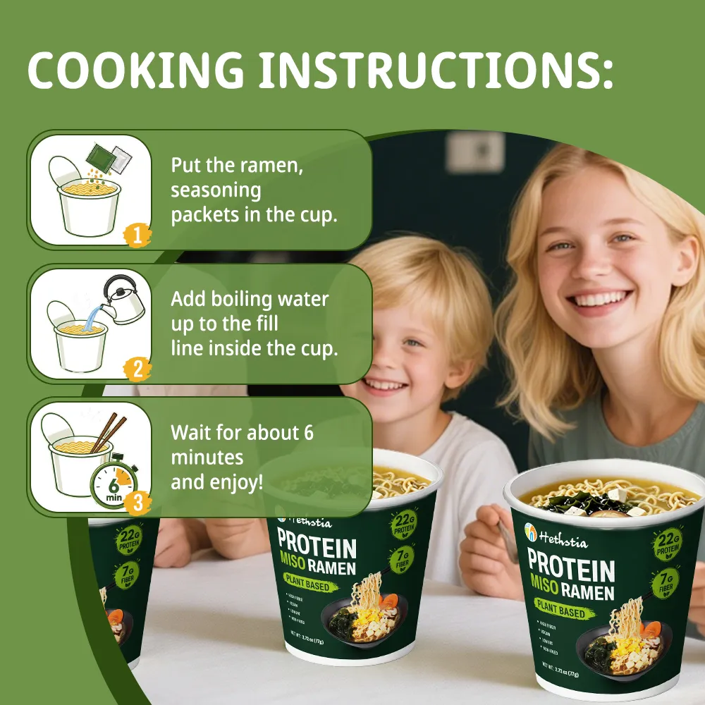High Fiber Noodles | High-Protein Miso Cup Ramen Supplier