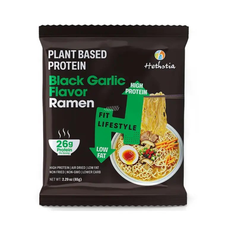 Plant-Based Protein Ramen | Black Garlic Flavor Vegan Instant Ramen