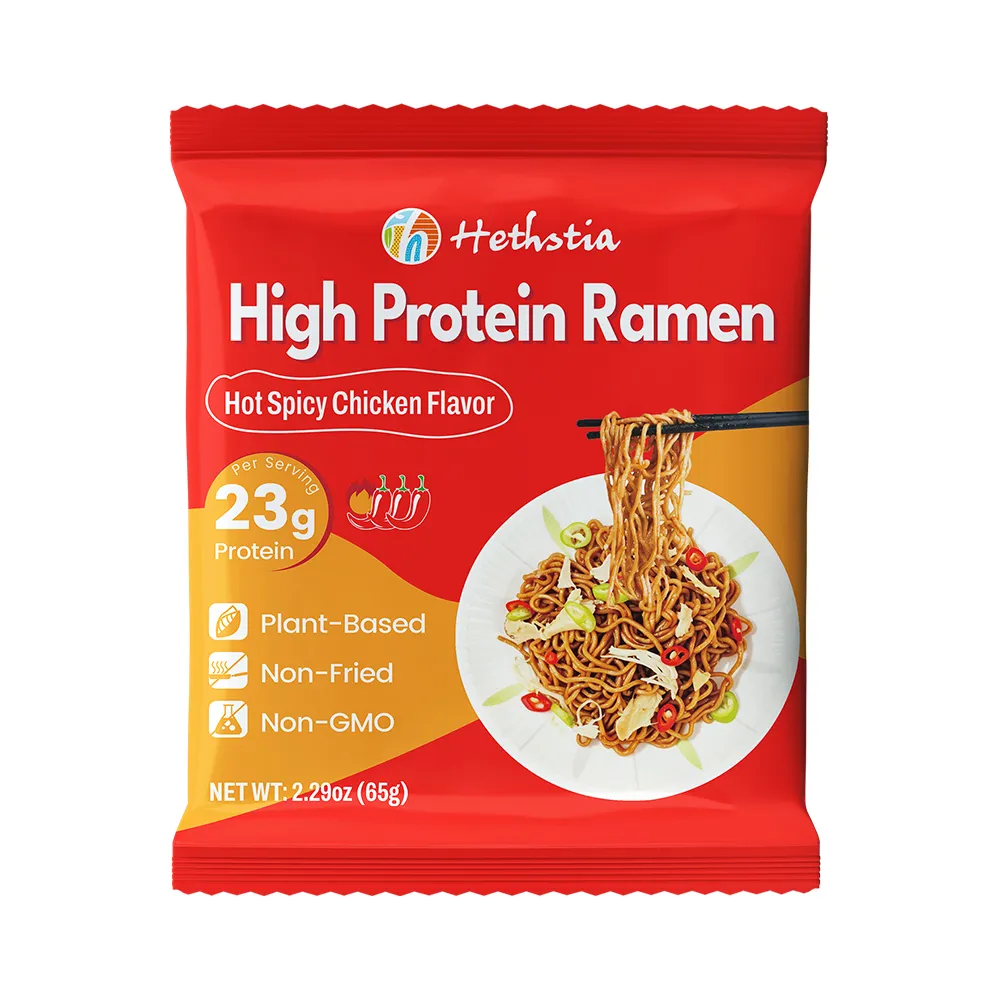 High-protein ramen hot spicy chicken flavor