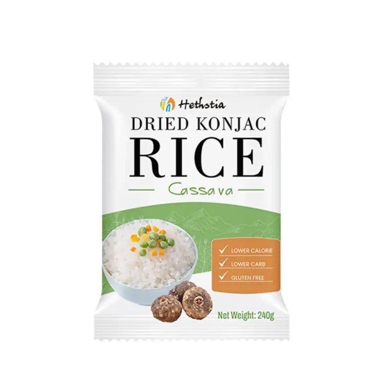 Dried Konjac Rice 240g Bag with White Rice-Shaped Konjac Grains