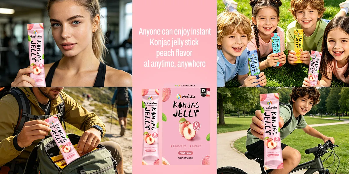 Konjac Jelly Snack Stick | Konnyaku Jelly Peach