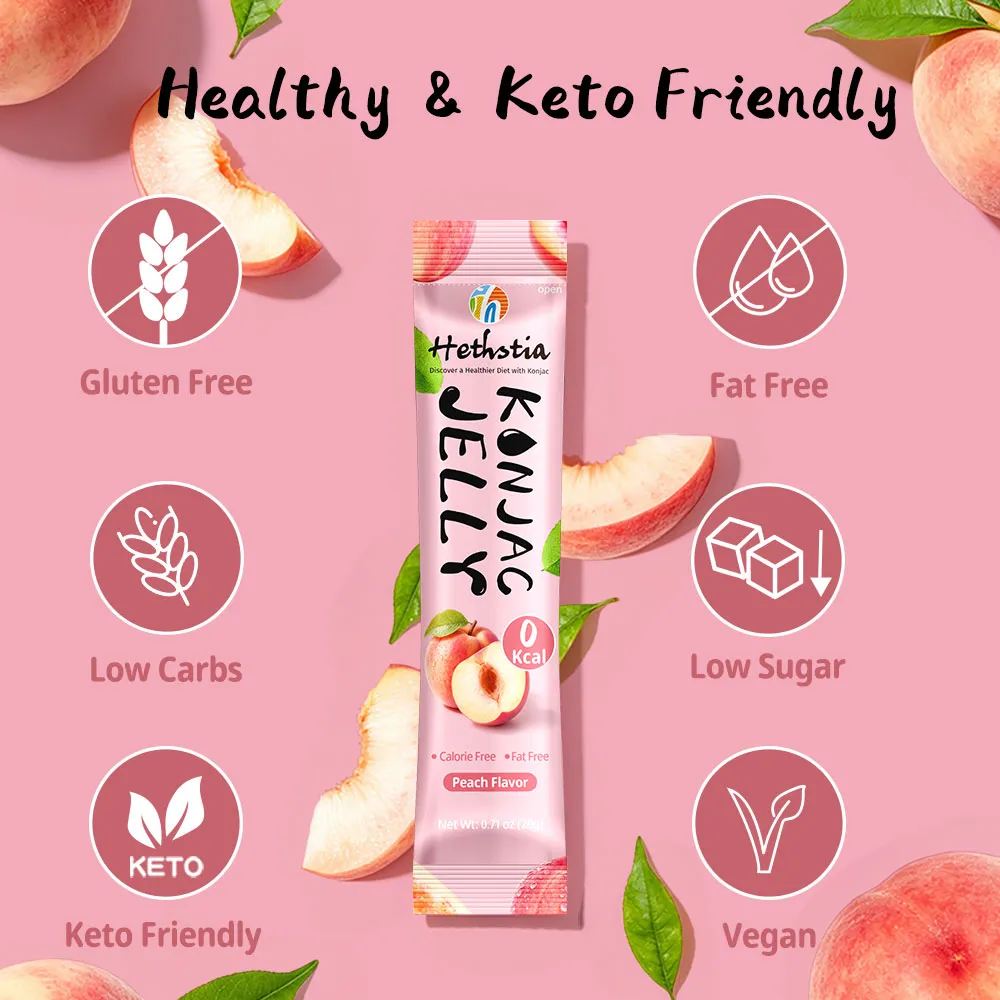Konjac Jelly Snack Stick | Konnyaku Jelly Peach