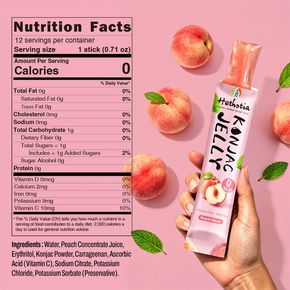 Konjac Jelly Snack Stick | Konnyaku Jelly Peach