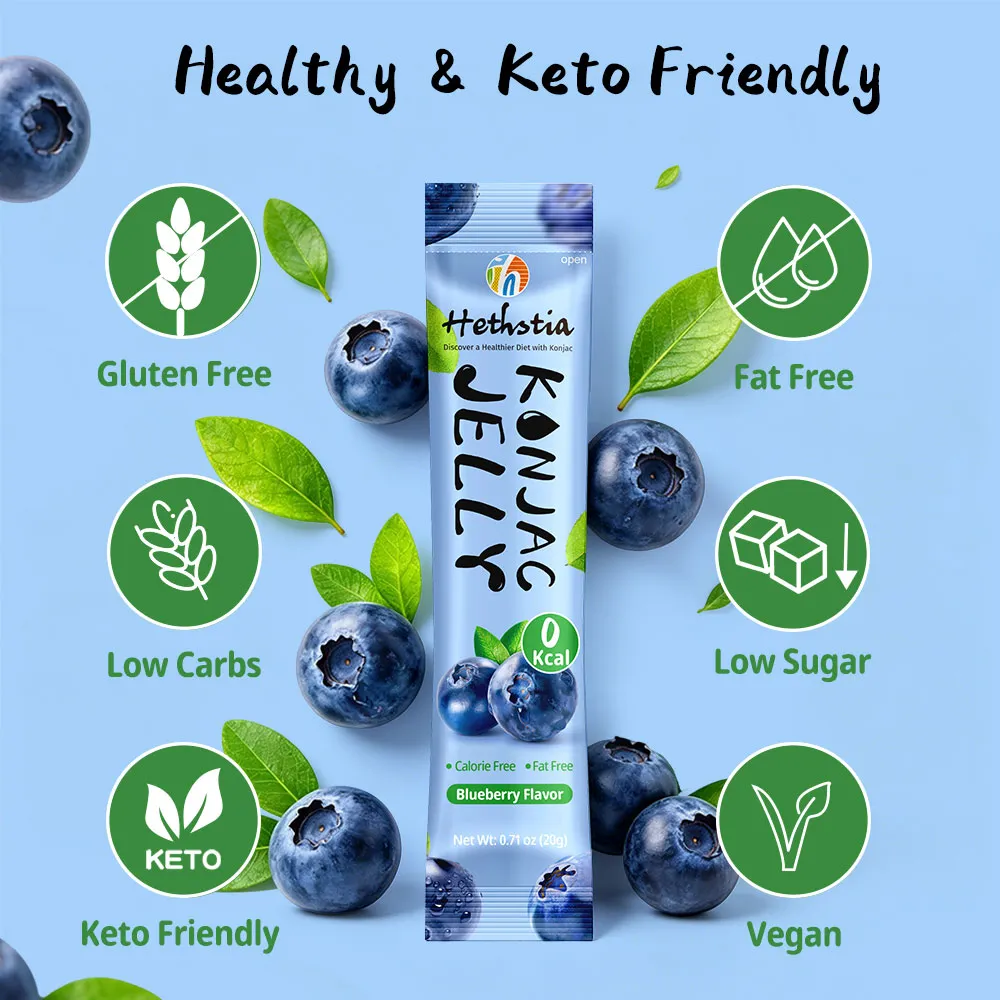 Konjac Jelly Stick | Blueberry Konnyaku Jelly Stick, 20g