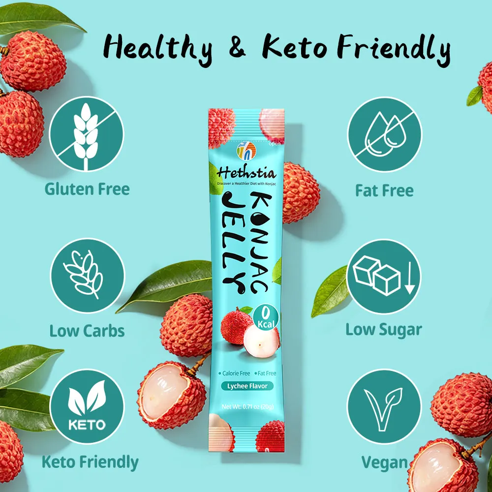 Konnyaku Jelly Stick | Konjac Jelly Lychee Flavor 20g