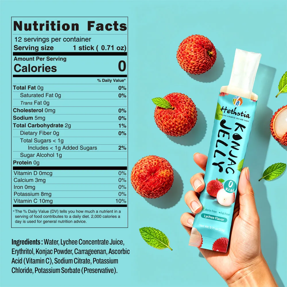Konnyaku Jelly Stick | Konjac Jelly Lychee Flavor 20g